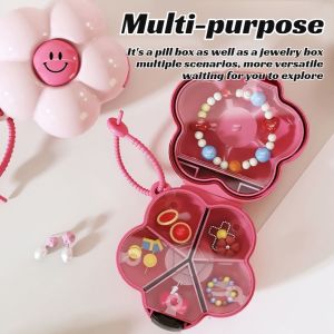 Stylish Dopamine Portable Pill Box 7-Day Compartment Design 药品收纳分隔塑料盒 Travel Essential Plastic Medicine Storage