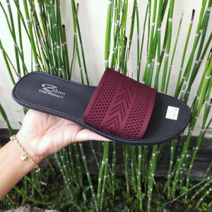 Sandal Selop Wanita Nonslip Sandal Kekinian Motif Rajut