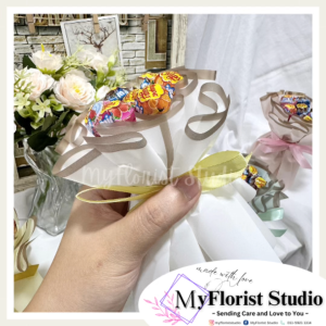 MYFLORIST Lollipop Bouquet Lollipop Candy Mini Flower Bouquet Mini Chupa Chups Bouquet Doorgift Gift for Kids Gift for Friends Party Gift