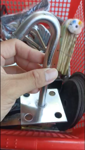 Móc Treo Quạt Trần Inox (Có Đế) 15cm - Móc Treo Chịu Lực Gắn Trần Nhà Treo Chậu Cây Đèn Trang Trí Phụ Kiện Gia Dụng