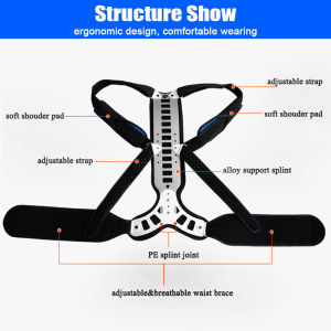Adjustable Scoliosis Posture Corrector Back Support Comfortable Back and Shoulder Brace for Back Postoperative Recovery Corrector