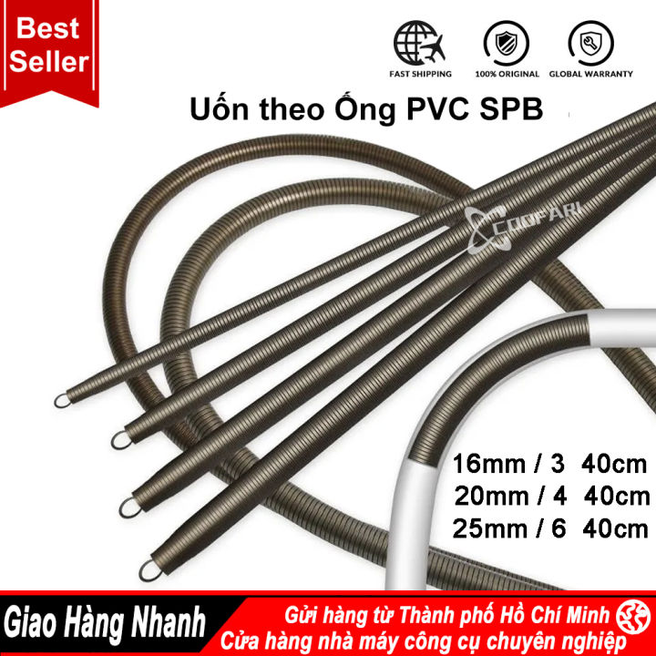 lò xo uốn ống nhựa luồn dây điện dài 1 mét,phi 16-20-25-32,thép đen ti ...