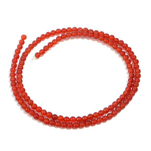 Hạt Đá Carnelian Đỏ Tròn Chuỗi 15 Inch Chọn Kích Thước 4-12mm Đá Rời Để Làm Đồ Trang Sức Tự Chế Vòng Tay Vòng Cổ