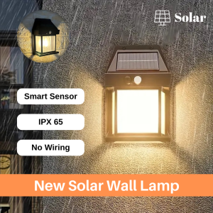 Powerful Solar Wall Lights Outdoor Waterproof LED Lamp House Garden Fence Decoration Light Sensor Solar Energy LED Wall Lantern