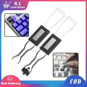 2 in 1 Universal Keycaps Puller Stainless Steel Gaming Mechanical Keyboard Switches Remover Tool Black