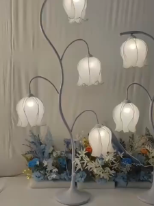 Eroma Floral High Lamp Decoration Light Vintage Flower Floor Lamp For Weddings Parties Living Room Bedroom