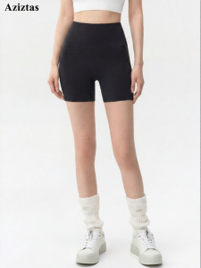 aziztas | Waist Trimming Butt Lifting Sport Shorts Women 3/4 Length