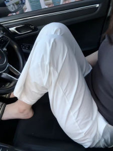 YUFUQING | Elegant Casual White Pants For Women European Style Summer New Fashion Straight Leg Long Pants Ageless Quality Polyester Fiber