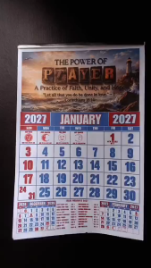 2027 Wall Calendar with Monthly Layouts and Holiday Information