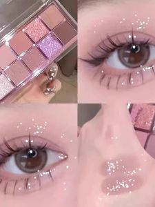 JiQia Recommended Ten Colors Eyeshadow Palette Matte Pearl Subtle Shiny Sparkling Purple Low Saturation Natural Earth Tone