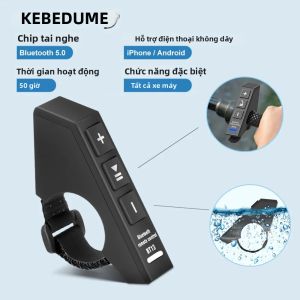 kebidumei | Điều Khiển Từ Xa Trên Tay Lái Chống Nước Kebidumei Cho Tai Nghe Mũ Bảo Hiểm Xe Máy - Bộ Điều Khiển Đa Phương Tiện Máy Nghe Nhạc Tương Thích Với iPhone Android