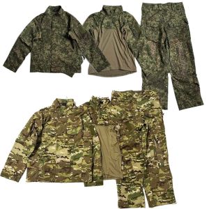 3Pcs Outdoor Sports Tactics Hunting Clothes Training Set RU CP Camo EMR VKPO Suit Tactical Coat Top Cargo Pants Man Combat Shirt
