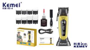 Kemei | Kemei Rechargeable Electric Hair Clipper Professional Barber Trimmer For Man Cordless Shaver KM-90-4 KM-2293 Gold KM-3209 Kit