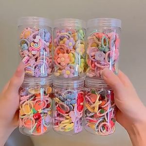 20pcs/box Cute New Kids Simple Hair Rope High Quality High Elasticity Hair Tie Ponytail Rubber Band