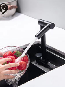 Kitchen Bar Hidden Hot and Cold Foldable Faucet Single Sink 304 Stainless Steel Household Washing Vegetables Basin Bowl Basin Faucet