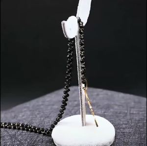2026 Stainless Steel Gold Color Flower Necklace for Women Black Color Chain Necklace Jewerly Acero Inoxidable Joyeria N6358S03
