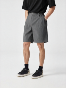 BODYDREAM | Textured Straight Leg Loose Shorts 五分裤