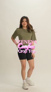Zeneya Comfies Crop Top Shirt For Women Woman Plain Croptop Tee Tees Tshirt Basic Comfy Casualwear Casual Wear Tops Blouse