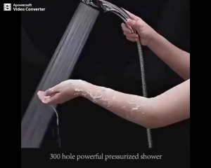 4 IN 1 Paket Kran Besi Tahan Karat Plus Hand Shower 300 LUBANG Komplit/Paket Komplit Kran Chrome Shower Mandi Shower Aerator Asli