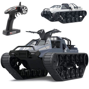 Remote Control Crawler High Speed Tank Off-Road 4WD RC Car 2.4 Ghz RC Army Truck 1/12 Drift Tank RC Tank Gift Toys for Kids Adults