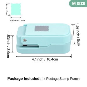 Postage Stamp Edge Paper Punch for Junk Journal & ScrapbookingColor Stackable Craft Punches with Cutout Design for Card Making