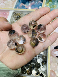 Natural Crystal Bead Pendant Holeless Drillable Fashion Jewelry Accessories round Bead Ungraded Fashionable Unmounted Beads