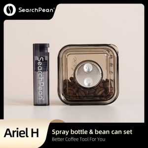 SearchPean CoffeeBeansJar&SprayBottleForReducingCoffeePowerStatic&ForKitchenFoodStorageContainerCansFreshKeepingMoistureProof