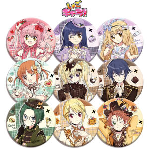 58mm Anime Shugo Chara Hinamori Amu Tsukiyomi Ikuto Hotori Tadase Cosplay COSTUME Badge Pin SPTE Tinplate Brooch Prop Xmas Gift