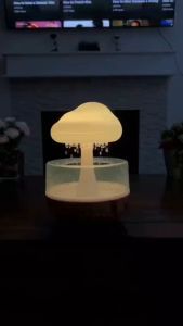 Colorful Rain Cloud Humidifier Mushroom Shape Sleep Atmosphere Lamp Raindrop Light