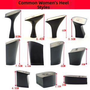 Ladies Black High Heel Shoe Replacement Parts Thick Cup Heel Horse Hoof Heel Repair Accessories Boot Heel Patch Summer 2025