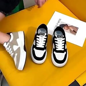 ส่งไวอยู่ไทย รองเท้าผ้าใบผู้หญิง shoes วัสดุ PU แฟชั่นลำลอง เบาสบาย กันลื่น