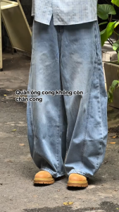 Quần Jean Ống Cong Form Rộng Nam Nữ Cao Cấp - SKY BLUE - UX CLO - UXC010