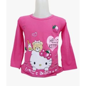 KAOS ANAK PEREMPUAN HELLOKITTY LENGAN PANJANG USIA 1-12 TAHUN // BAJU ANAK CEWEK