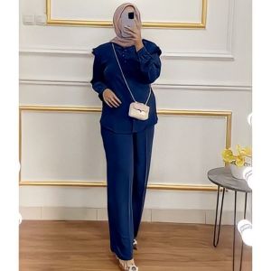 One Set reva setelan Wanita stelan crinkle piyama busui