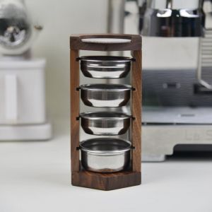 Bột Cà Phê Bằng Gỗ Bát Kệ Chứa Đồ Với 58 Mm Portafilter Giỏ Lọc Đỡ Có Thể Tái Sử Dụng Bộ Lọc Cà Phê/Giá Nhỏ Giọt