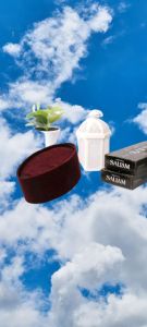 songkok bluru halus maroon 9cm