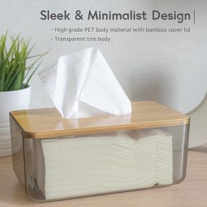 Home Simple Wooden Tissue Box / Nordic Style Pumping Box / Living Room Desktop Storage Box / Modern Home Table Decoration