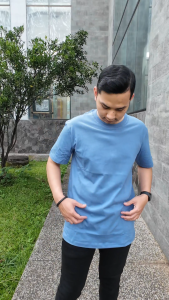 Kaos Jumbo Pria Basic Polos Katun 24s