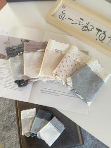 New 2025 Womens Cotton Underwear Lace Trim Triangle Panties Extended Crotch Pure Cotton Antibacterial French Lace Design