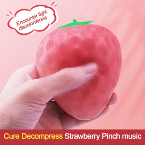 Fruit Decompression Photochromic Strawberry Toys Fidget Stress Reliever Squishy Toys