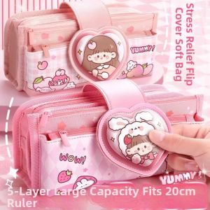 ZHANGQIN | Large Capacity Cute & Relieve Pressure Girls Stationery Pouch