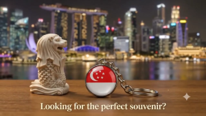 Local Ready Stock Singapore National Day Flag Keychain Zinc Alloy Glass Cabochon SG Patriotic Pendant NDP Souvenir Gift