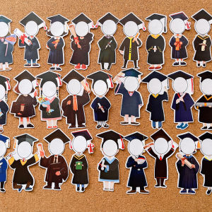 Sticker ติดกระดานชื่อเรียนแบบตัวอักษรใหญ่สำหรับเด็กชายและเด็กหญิง เอกลักษณ์ของนักศึกษา วัสดุ PVC สีสันสดใส ขนาดใหญ่