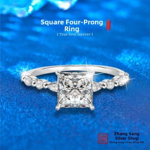 GANGZHENGSHENG | Sterling Silver Fade-Resistant Moissanite Ring