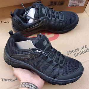 Mens Police Duty Training Shoes Summer Mesh Breathable Wear Resistant Little Black Run Special Training Shoes