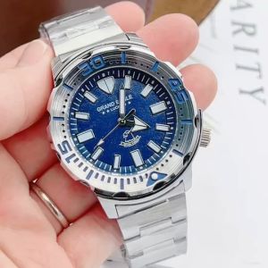 GRAND EAGLE นาฬิกาผู้ชาย แบรนดแท้ กันน้ำได้ สไตล์วินเทจ สายนาฬิกา สแตนเลส ขนาด 40 มม