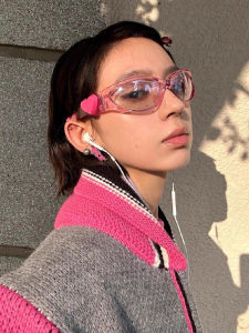 Jennie Joint Name Jelly Candy Pink Cycling Glasses Womens Sunglasses Y2g Millennium Style UV-Proof Sunglasses Men