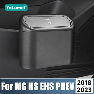 For MG HS EHS PHEV 2018 2019 2021 2022 2023 Universal Portable Car Circular Trash Can Garbage Pocket Sundries Bin Cover Organize