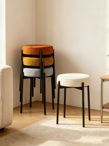 TINGXU | Elegant Minimalist Soft Upholstered Stackable Stool