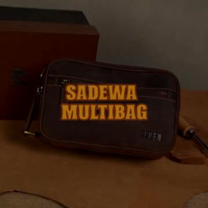Tas Selempang Pria Kulit Sapi Handbag Slingbag Cowok 2 in 1 Reven Sadewa Bag